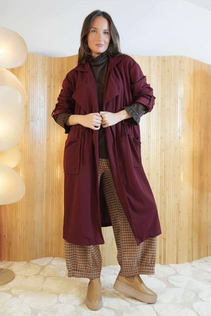 Rein Lightweight Trench Burgundy /7=